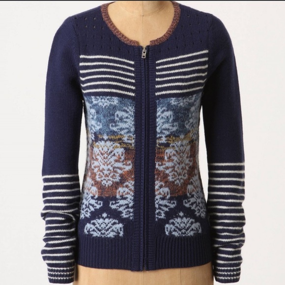 Anthropologie Sparrow ‘Arras’ Zip Cardigan - Picture 2 of 2